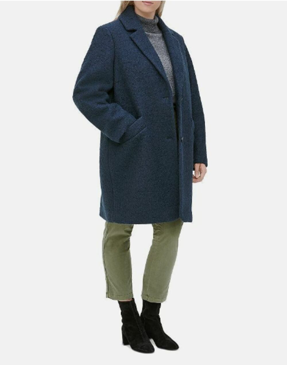 MARC NEW YORK Paige Bouclé Coat in Dark Teal // 14